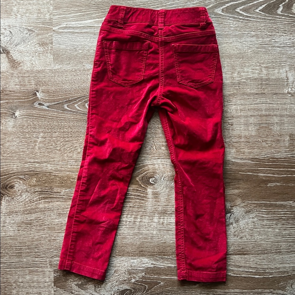 Mini Boden Red Velvet Adjustable Waist Pants size 5Y - Picture 2 of 5